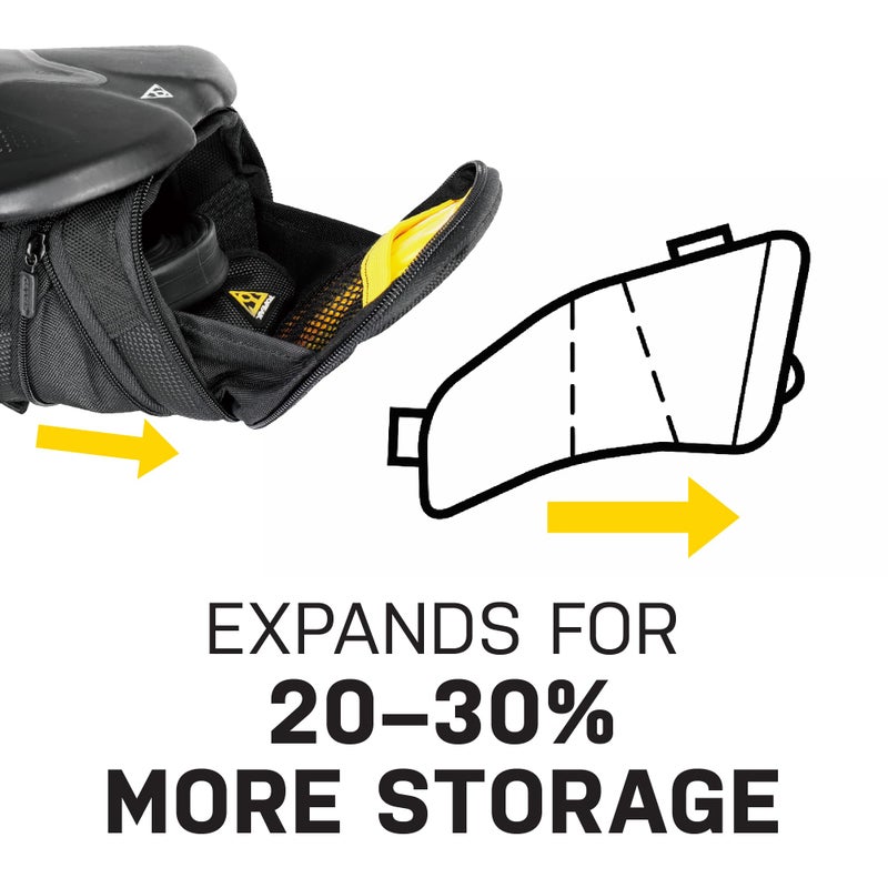 TOPEAK حقيبة توبيك أيرو ويدج، مع مثبت F25، متوسطة، سوداء - Image 4